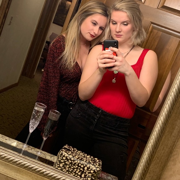 Red and black zara cheetah top size small - Picture 3 of 3